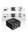 qoltec Rozdzielacz Splitter Ethernet mini SWITCH 1x3 RJ45 | 1000Mb/s |  USB-C | Aluminium - nr 15