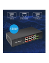 qoltec Przełącznik sieciowy SWITCH FAST Ethernet 8x RJ45 PoE 2x RJ45 Uplink 1x SFP | 120W | 1000Mb/s - nr 5