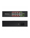 qoltec Przełącznik sieciowy SWITCH FAST Ethernet 8x RJ45 PoE 2x RJ45 Uplink 1x SFP | 120W | 1000Mb/s - nr 9
