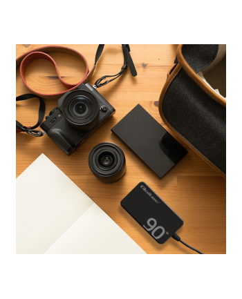 qoltec Ładowarka sieciowa 90W GaN Fast SLIM | PD | 5-20V | 4.5A | USB-C 3.1 | Laptop | MacBook | Smartfon | +kabel