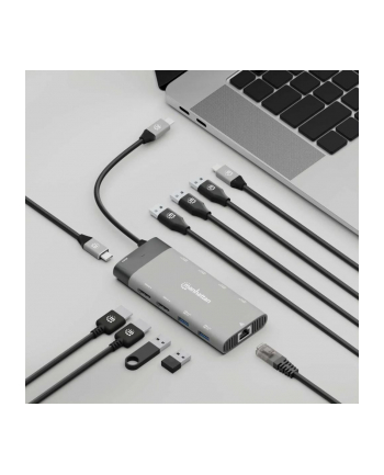 Manhattan Stacja dokująca USB-C 130714 (USBCPD10IN18K)