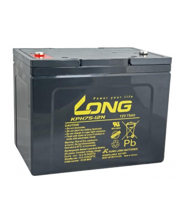 Long Długi akumulator 12V 75Ah M6 HighRate LongLife 12 lat (KPH75-12N) (PBLO12V075F8AHL)