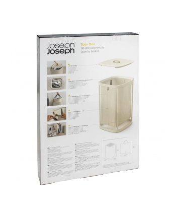 Joseph Joseph Tota One 60L ecru Großer Wäschekorb mit einem Fach