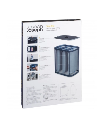 Joseph Joseph  Kosz na pranie potrójny Tota 90 L Czarny