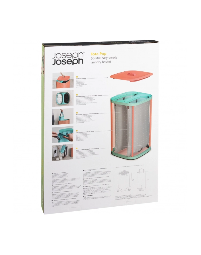 Joseph Joseph Tota Trio 60L Wäschetrennkorb koralle główny