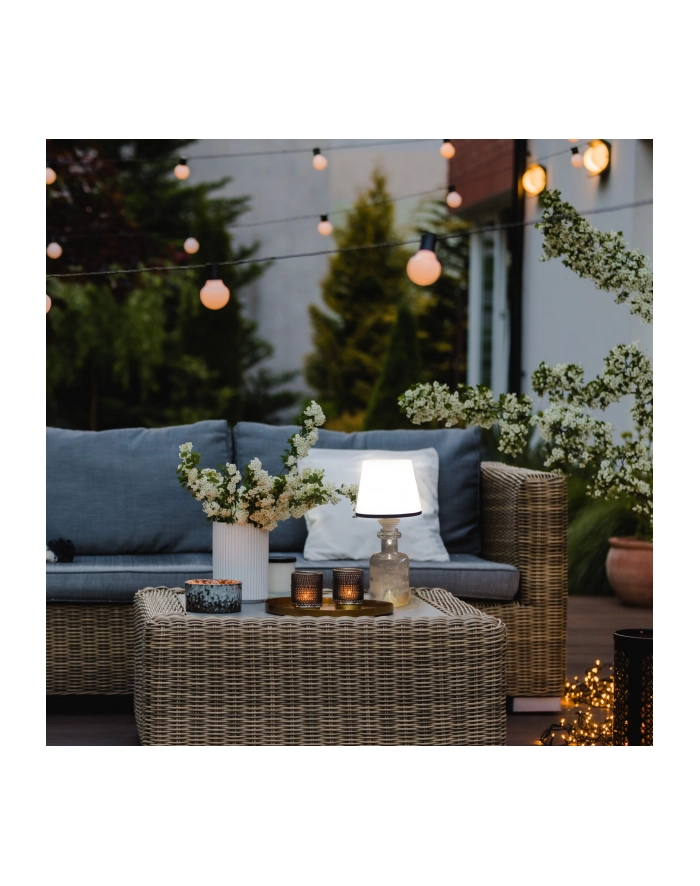 REV LED Flaschenleuchte mit Akku Lamprusco Flame warmbiały główny