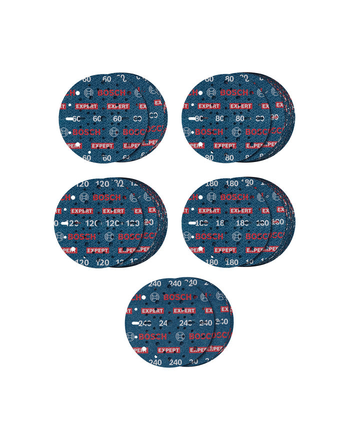Bosch EXPERT O780 Foil Sanding Disc Set G60/80/120/180/240 2608902470 główny