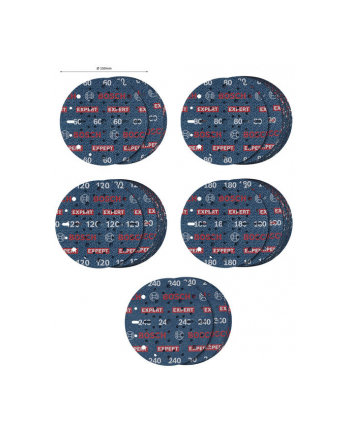 Bosch EXPERT O780 Foil Sanding Disc Set G60/80/120/180/240 2608902470 nr 2