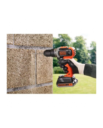 Akumulatorowa wiertarko-wkrętarka udarowa Black&Decker BCD003MEM2K - 2 akumulatory 18V/1x2.0+1x4.0Ah + walizka