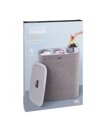 Joseph Joseph  Kosz na pranie potrójny Tota 90 L Szary
