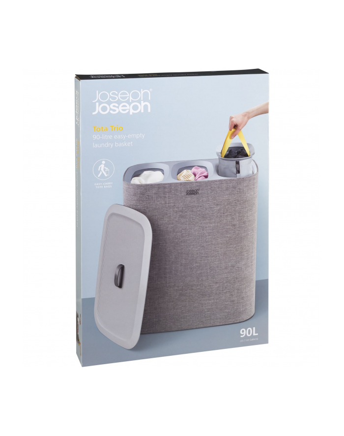 Joseph Joseph  Kosz na pranie potrójny Tota 90 L Szary główny