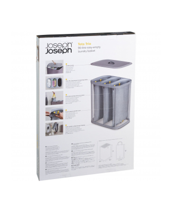 Joseph Joseph  Kosz na pranie potrójny Tota 90 L Szary