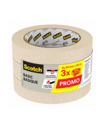 3m 3x1 Scotch Abdeckband Basic 24mmx50m, beige 2010/24