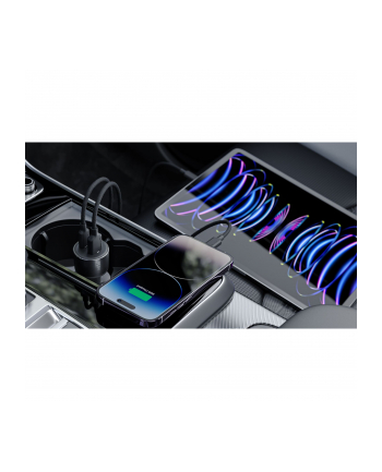 Alogic Rapid Power 100W USB-C PD 2-in-1 Fast Car Charger Black