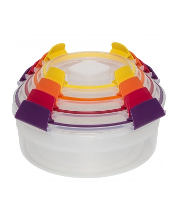 Joseph Joseph Nest Lock 4-tlg. Frischhaltedosen-Set Rund Mehrfa