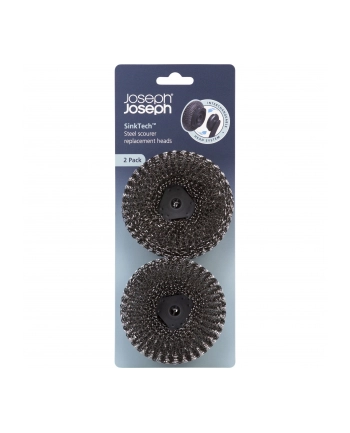 Joseph Joseph SinkTech 2er-Set Stahlschwamm- Spülbürstenaufsatz