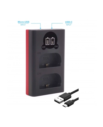 Baxxtar Pro Ladegerät LCD Dual dla LP-E6