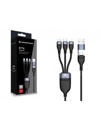 Conceptronic ETTA06B15 3-in-1 USB PD 100W 1.5M