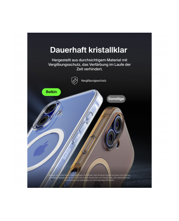 Belkin ScreenForce magn.Schutzh. iPhone 16 transparent MSA025hqCL
