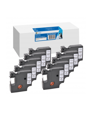 10x G'amp;G Schriftband 12mm x 7m sw Komp m. Dymo D1/ 45013/ S0720530