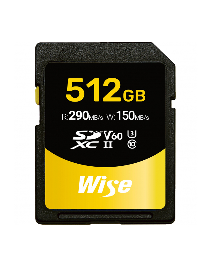 Wise SDXC UHS-II V60       512GB R:290MBs / W:150MBs   WI-SD-S512 główny