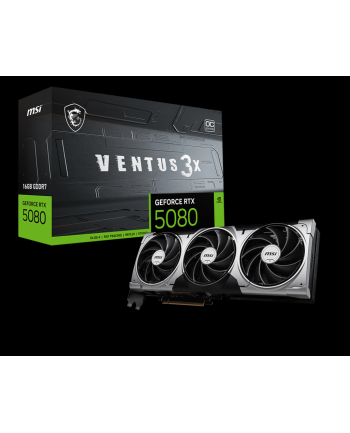 msi Karta graficzna GeForce RTX 5080 VENTUS 3X OC 16G GDDR7 256bit DP/HDMI
