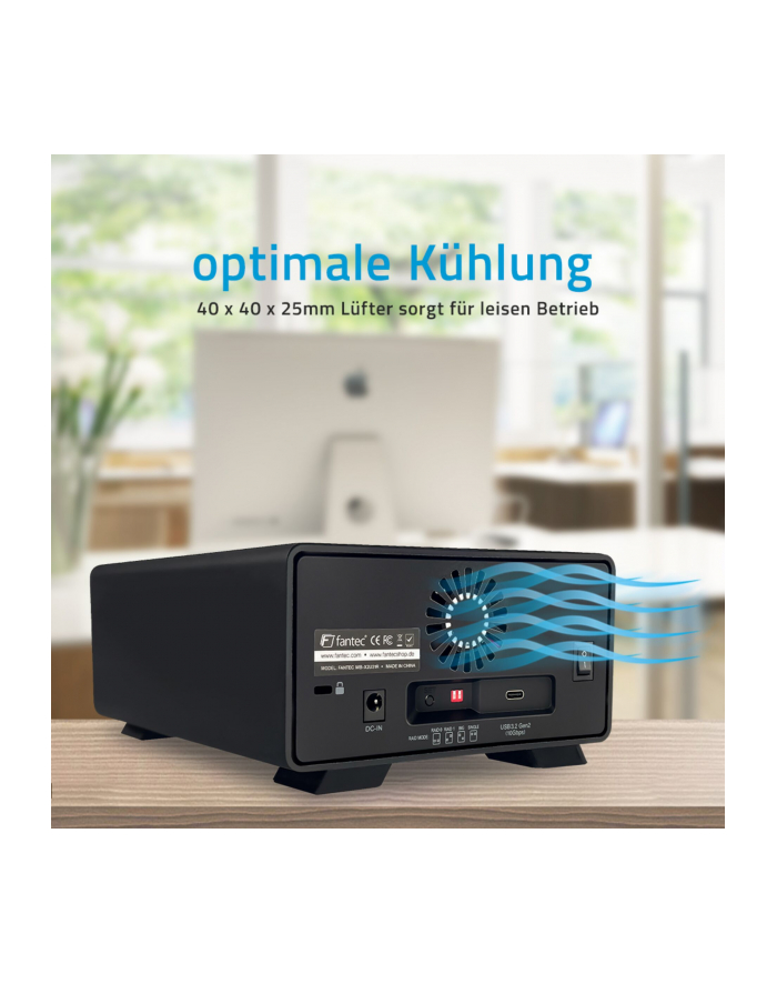 FANTEC MB-X2U31H 2x 3,5  Gehäuse główny