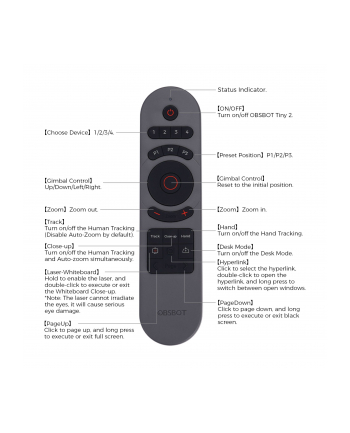 OBSBOT Tiny 2 Smart Remote 2