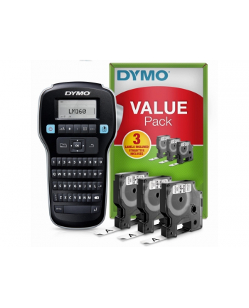 Drukarka etykiet Dymo LM 160 Value Pack +3xS0720530 taśma D1 czarna/biała 12mm nr 1