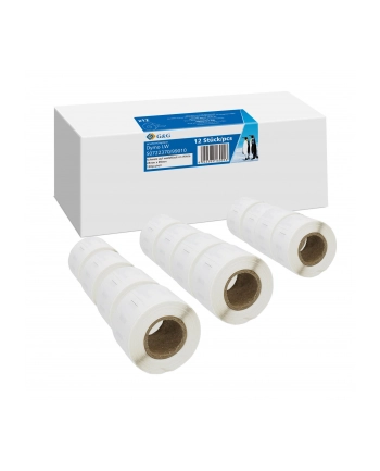 12x G'amp;G Etiketten 28mm x 89mm sw komp. m. Dymo 99010/ s0722370
