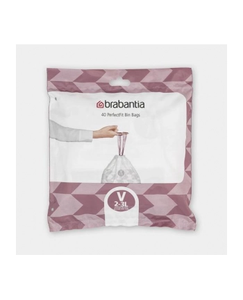 Brabantia PerfectFit Müllbeutel NewIcon, Codierung V (3 Liter)