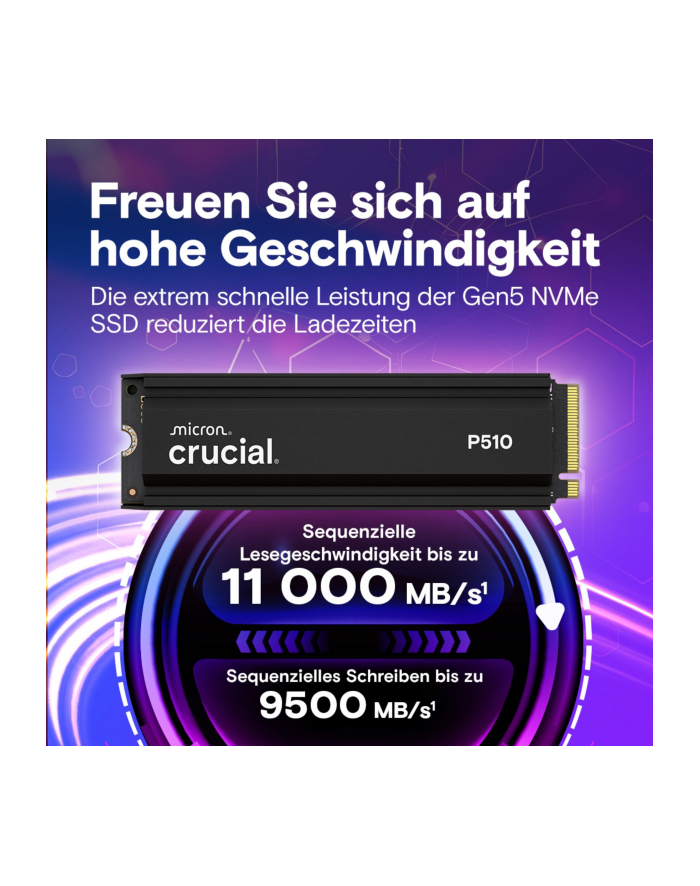 crucial Dysk SSD P510 2TB M.2 NVMe Gen5 2280 10000/8700 radiator główny