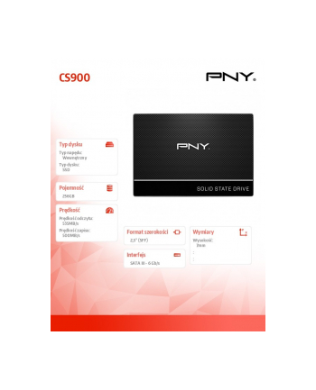 pny Dysk SSD 256GB CS900 2.5 S3 BULK