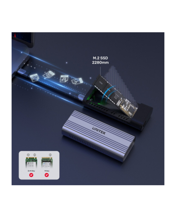 unitek Obudowa dysku M.2 SSD PCIe/NVMe 40Gbps USB 4, S1226A