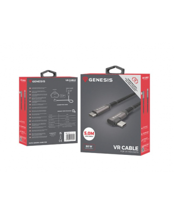 natec Kabel USB-C M/M 3.2 GEN 2 5M 10GB/S PD60W VR
