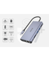 unitek HUB USB-C 2x USB 3.1, HDMI 2.0, DP 1.4, RJ45, SD, PD 100W, D1056A - nr 5