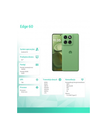 motorola Smartfon Edge 60 12/256GB Shamrock-Green