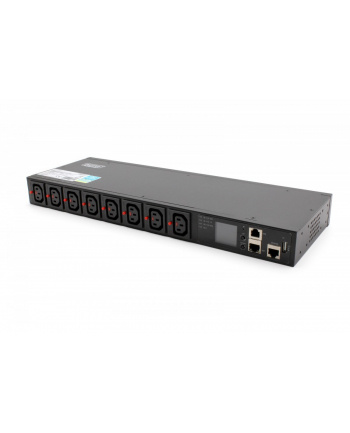 digitus Listwa zasilająca SMART PDU 1U, gniazdo zasilające IEC320 C20 16A/250V, gniazda 8x C13, 16A