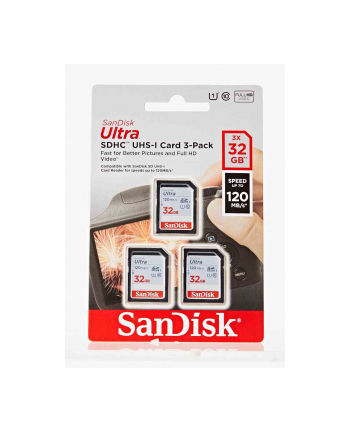 Sandisk Karta Pamięci Sd Ultra Sdhc 32 Gb 3Pak