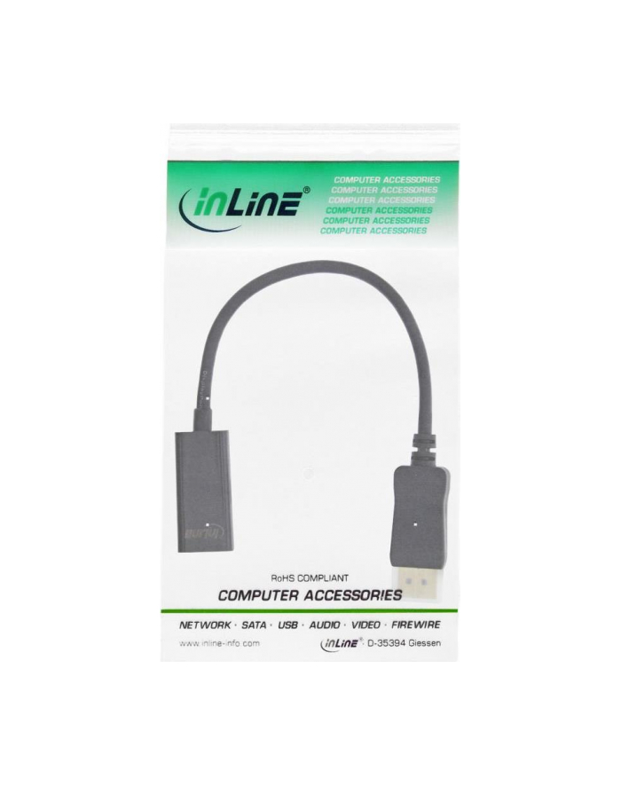 INLINE ADAPTER AV  DISPLAYPORT - HDMI CZARNY (17198C) główny