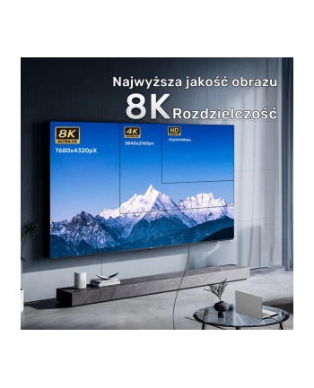 unitek Kabel optyczny HDMI 2.1 AOC 8K 120Hz 3m, C11085GY03-3M