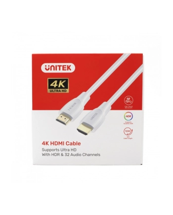 unitek Kabel HDMI 2.0 4K 60Hz, 1m C11090AWH03-3M Biały