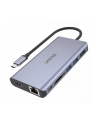 unitek HUB USB-C 2x USB 3.1, HDMI 2.0, DP 1.4, RJ45, SD, PD 100W, D1056A - nr 1