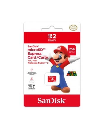 Nintendo Karta pamięci Switch 2 microSD Express card 256 GB Sandisk Czerwony