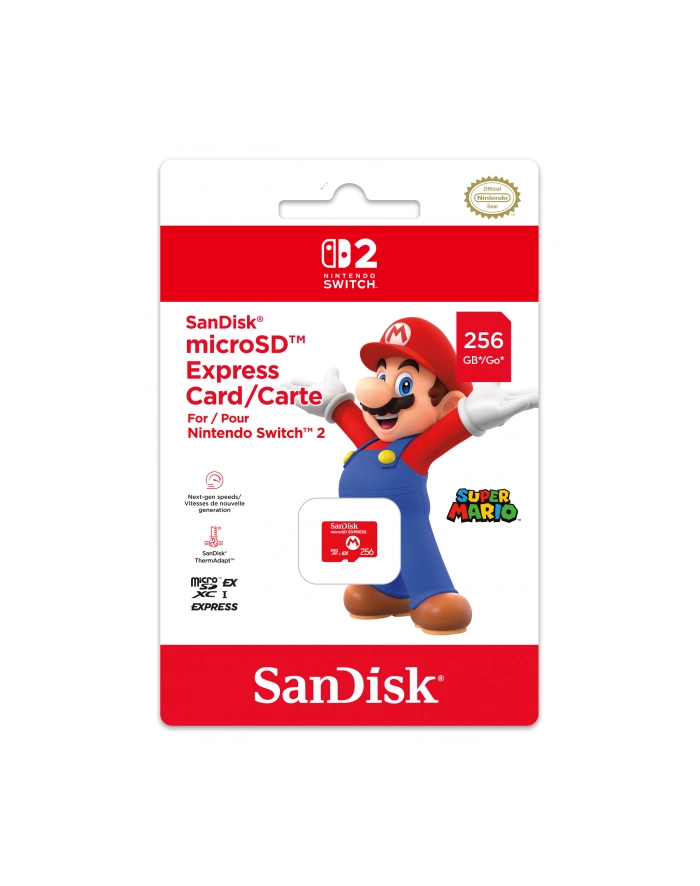 Nintendo Karta pamięci Switch 2 microSD Express card 256 GB Sandisk Czerwony główny