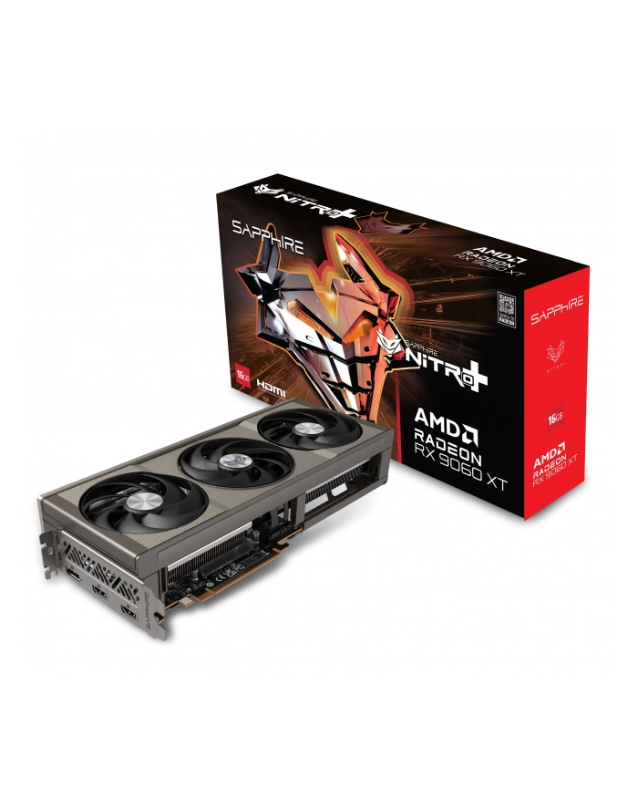 sapphire technology Karta graficzna Radeon RX 9060 XT NITRO+ 16GB GDDR6 128bit DP/2HDMI główny
