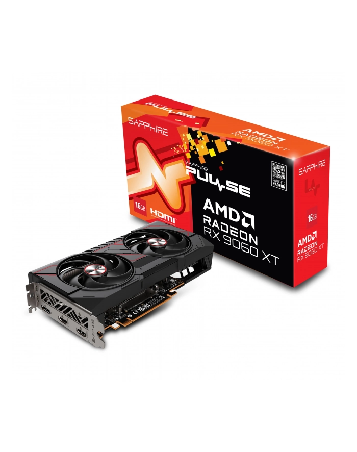 sapphire technology Karta graficzna Radeon RX 9060 XT PULSE 16GB GDDR6 128bit DP/2HDMI główny