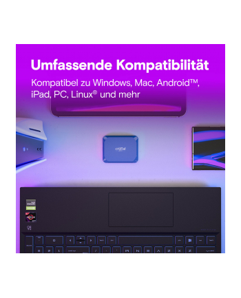 crucial Dysk zewnętrzny SSD X10 1TB USB-C 2100MB/s