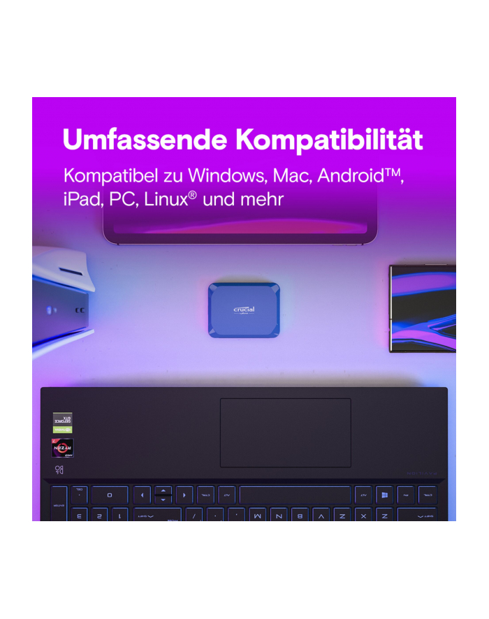 crucial Dysk zewnętrzny SSD X10 1TB USB-C 2100MB/s główny