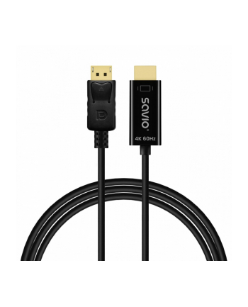 savio Kabel Display Port do HDMI CL-189 4K 60Hz, 1,5m